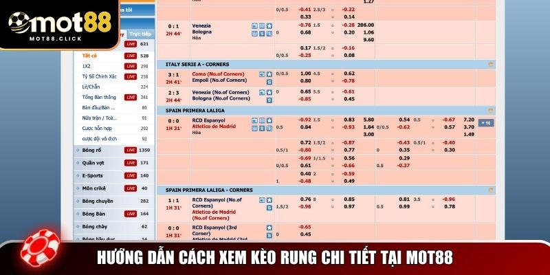 Hướng dẫn cách xem kèo rung