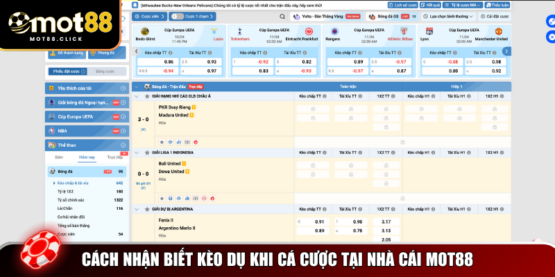Học 3 cách nhận biết kèo dụ