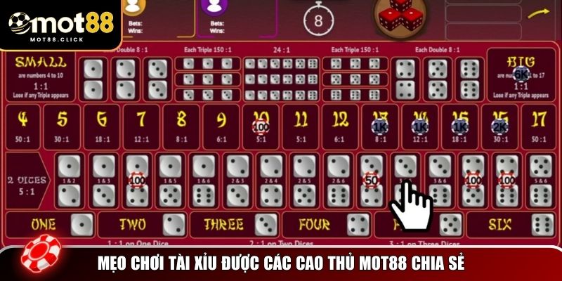 Mẹo chơi game Tài Xỉu MOT88