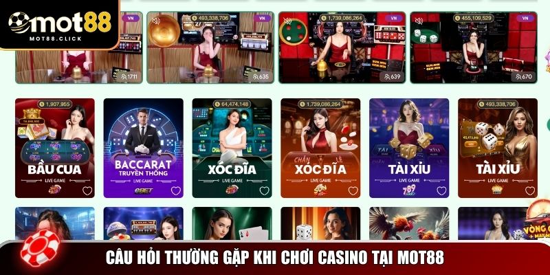 FAQs về cổng game casino MOT88